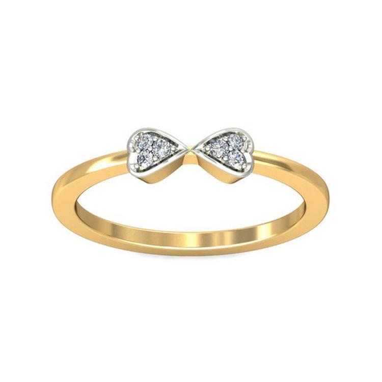 Dual Heart Diamond Finger Ring