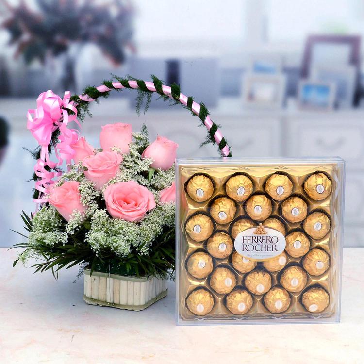 Ferrero & Rose Basket