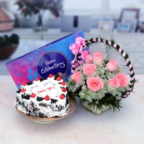 Cake, Rose & Chocolate Cake, Rose & Chocolate