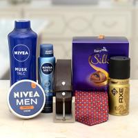 Mens Accssories & Care With Silk Chocolate Hamper