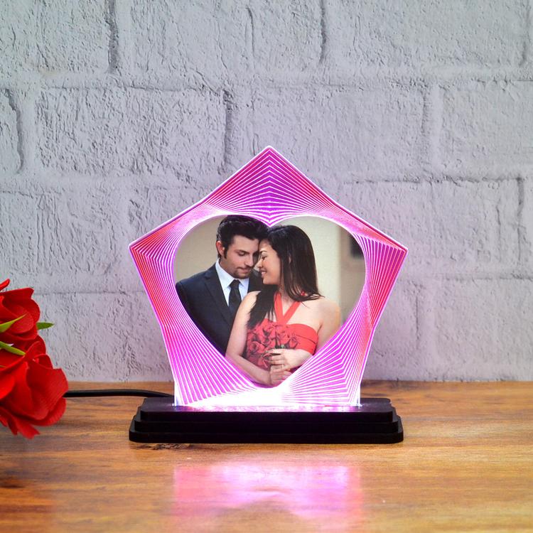 Pink Heart LED Photo Frame