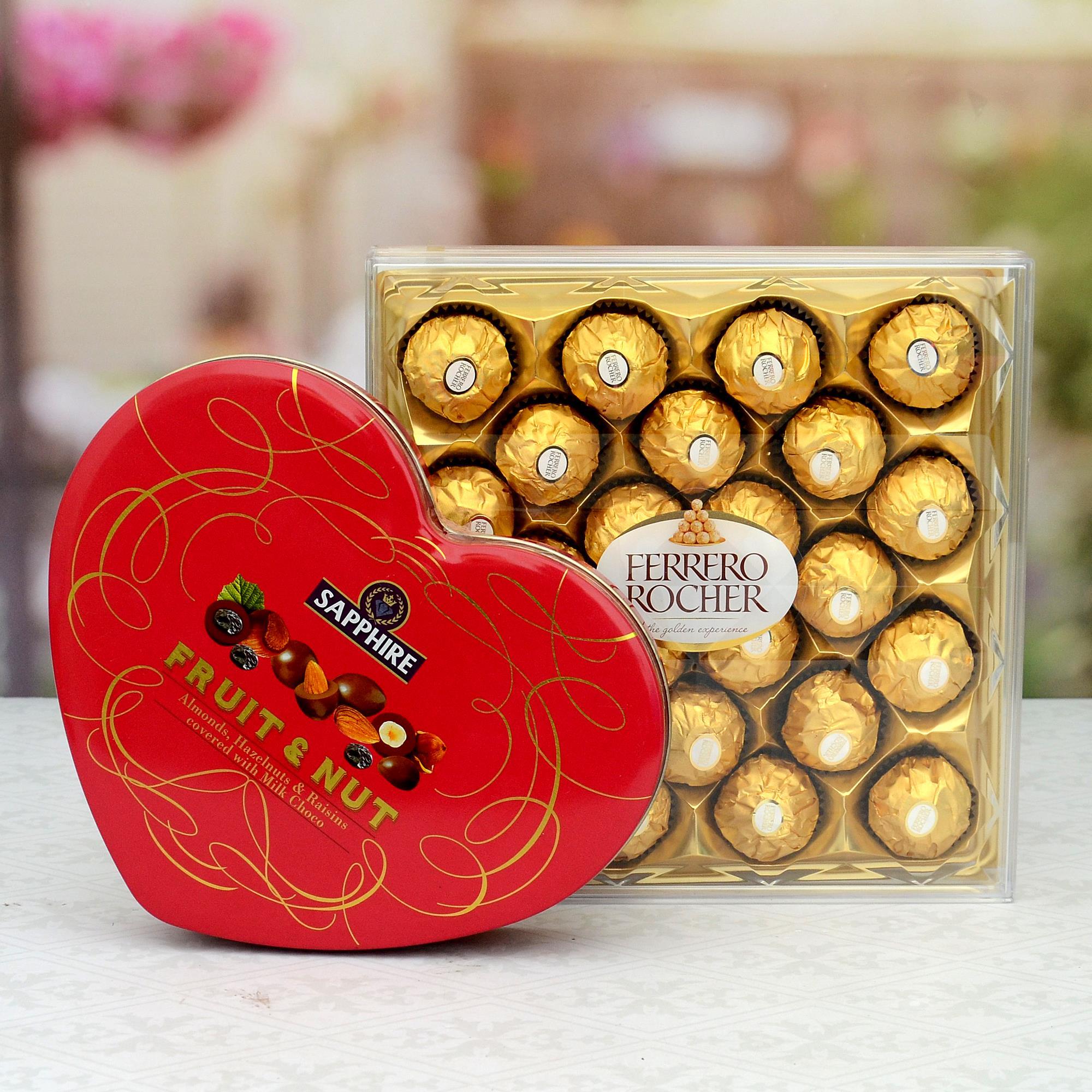 Ferrero Rocher Heart Shape Sapphire Assortment, Gift Hampers