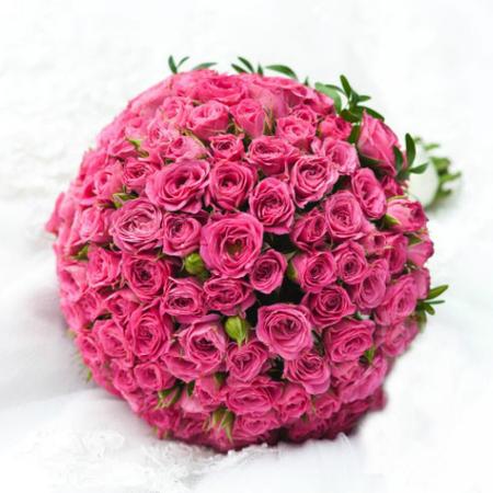 100 Pcs Pink Roses Bouquet
