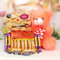 Karachi Biscuit With Chocolates & Teddy Hamper