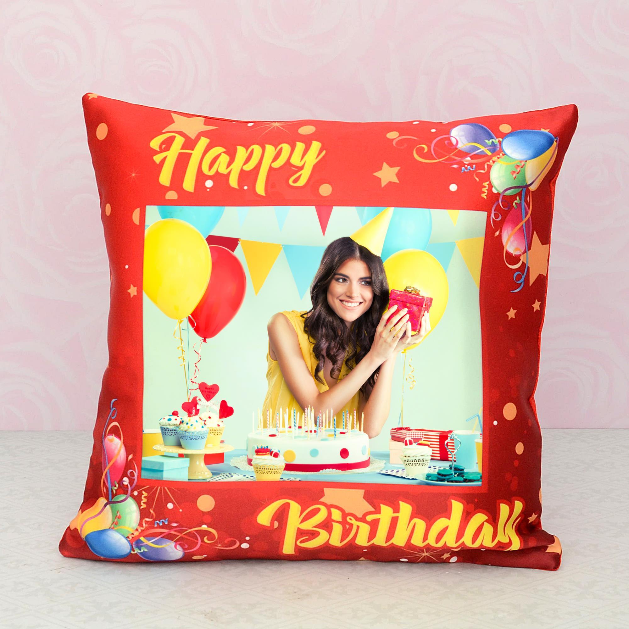 Happy Bday Custom Pillow, Personalized Birthday Gifts