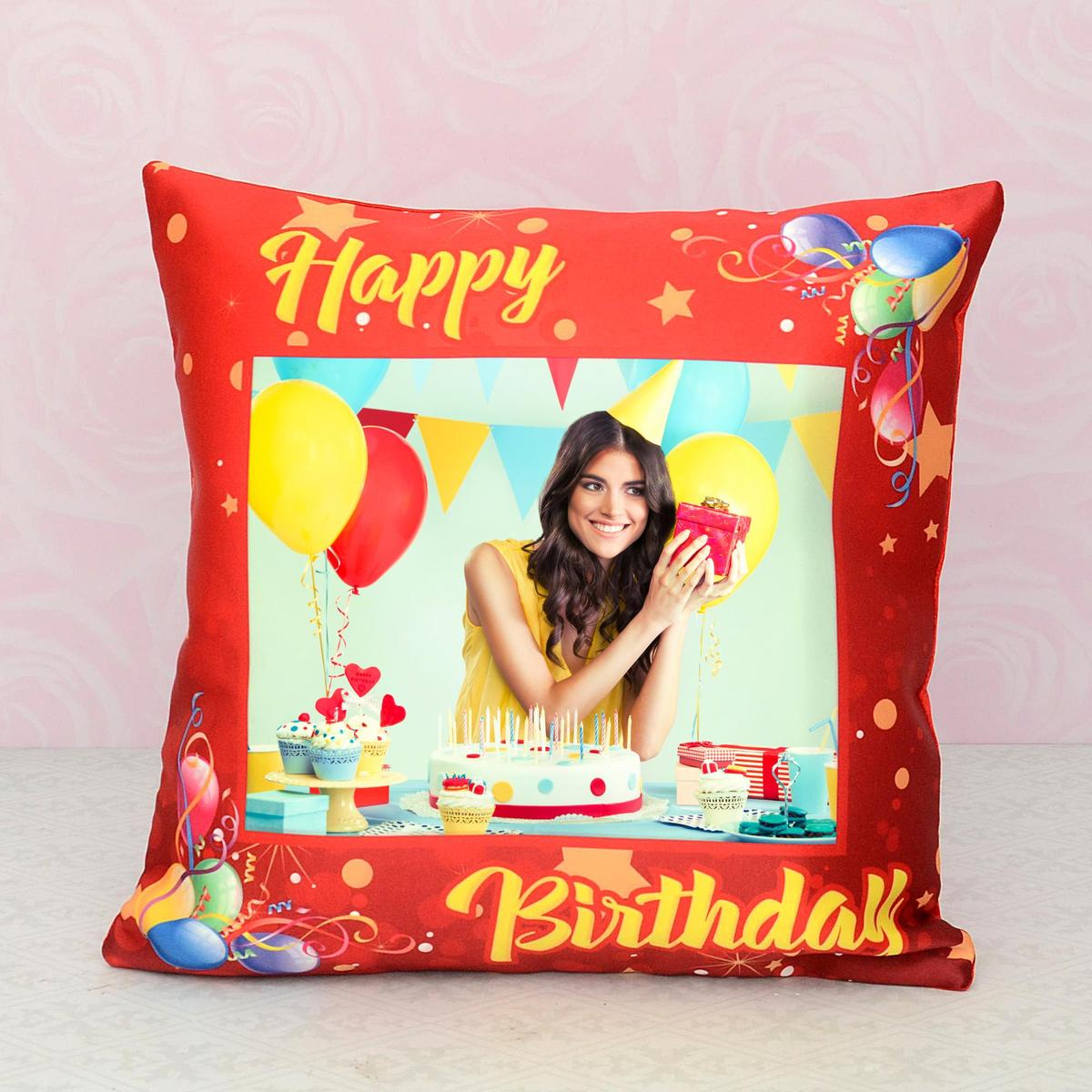 Happy Bday Custom Pillow, Personalized Pillows