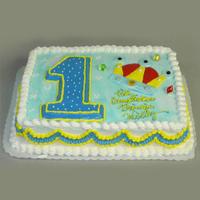 1st Bday Vanilla Cake (Rectangle)