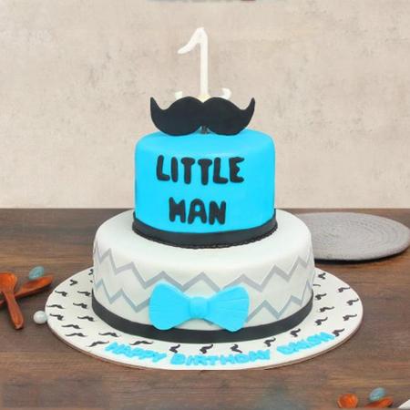 2 Tier Little Man Birthday Cake 3 Kg