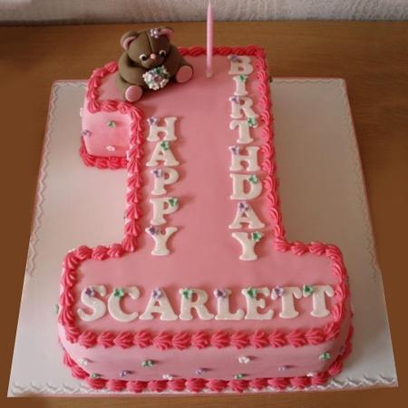 1st Birthday Strawberry Cake - 3 Kg.