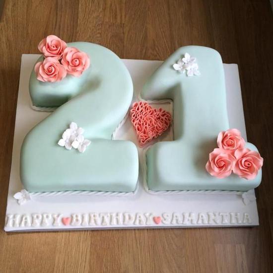 21st Bday Chocolate Fondant Cake 3 Kg