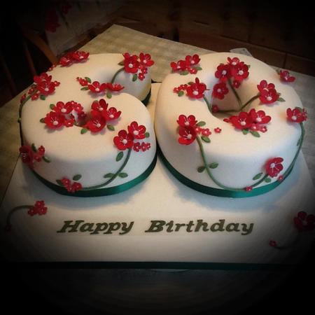 60th Bday Strawberry Fondant Cake 6Kg