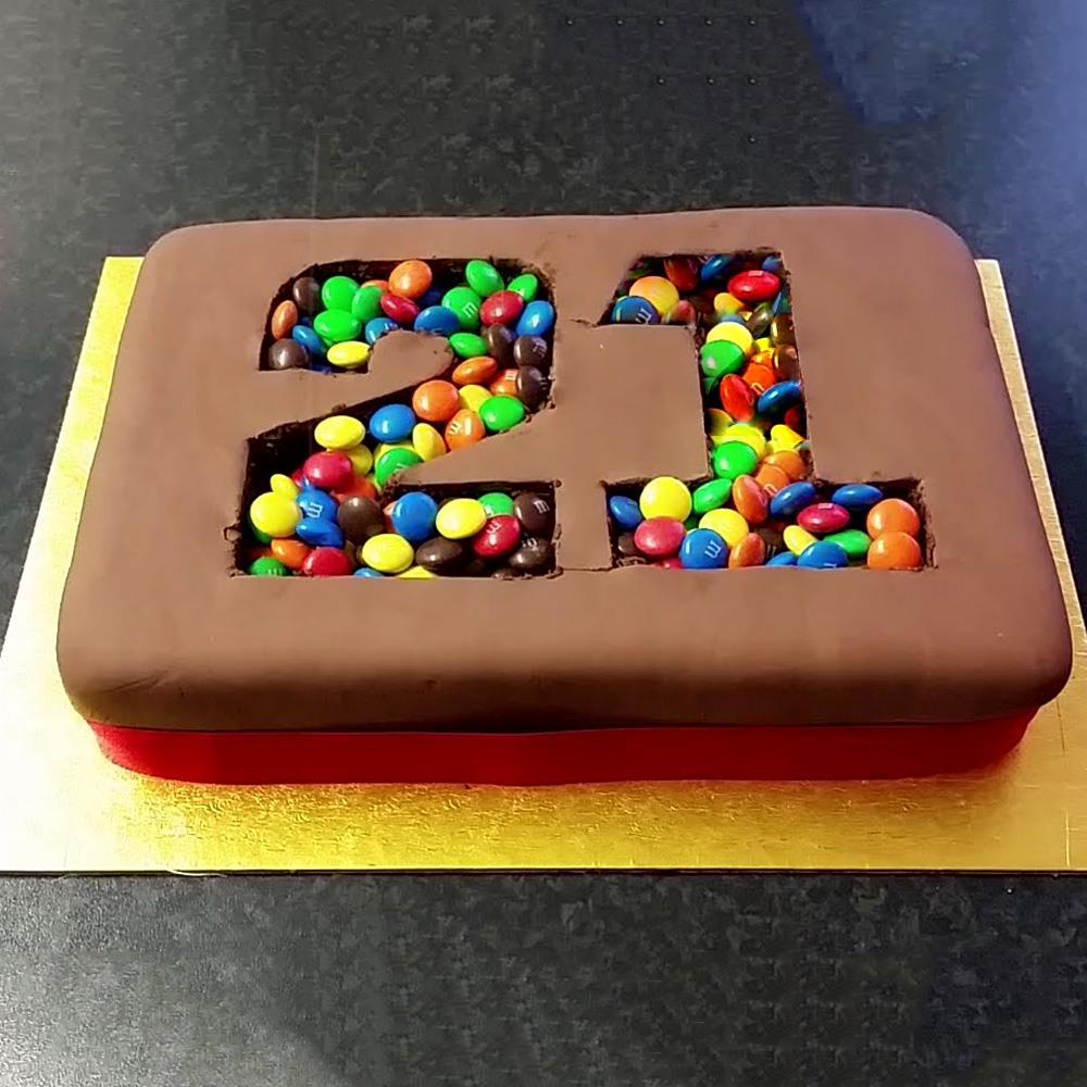 Send Rainbow Cake With Gems Online to Guwahati - Petalscart