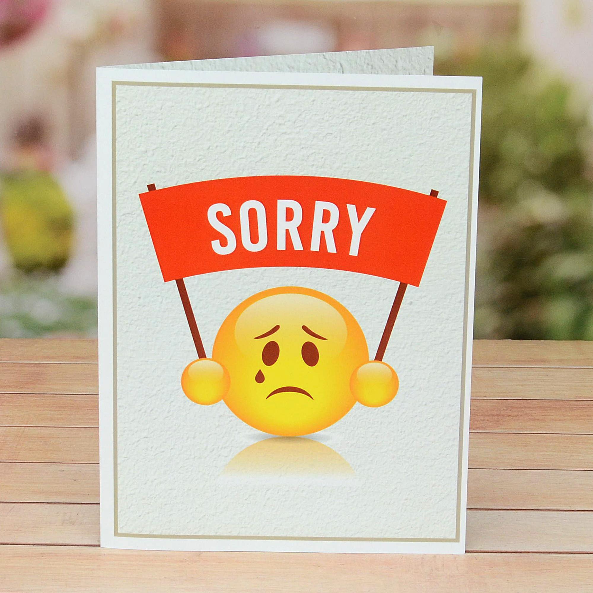 Cute Sorry Smiley Greeting Card Greeting Cards 