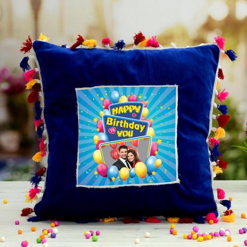 Lovely Birthday Pom Pom Pillow