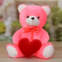 Small Pink Teddy Holding Heart