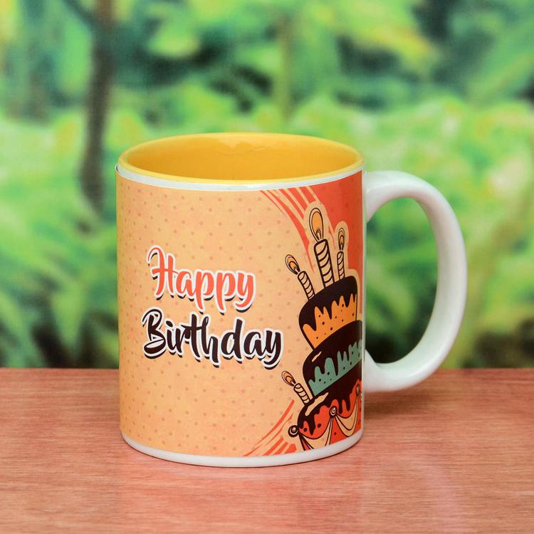 Birthday Inner Yellow Mug