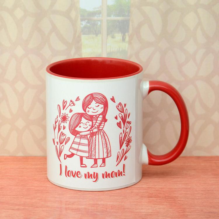 Love You Mom Mug - Red
