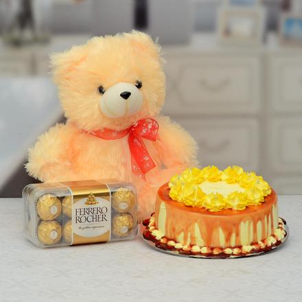Cake, Teddy & Chocolates