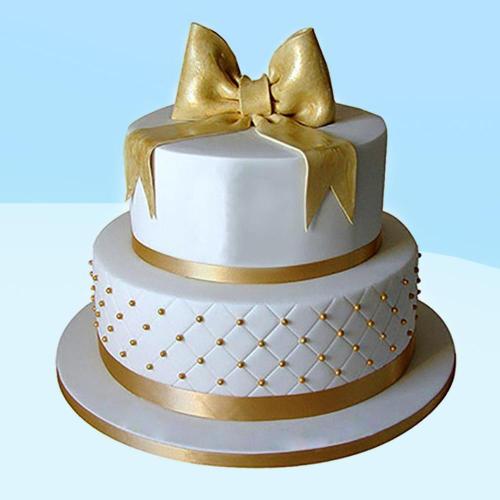 2 Tier Fondant Cake - 3 Kg