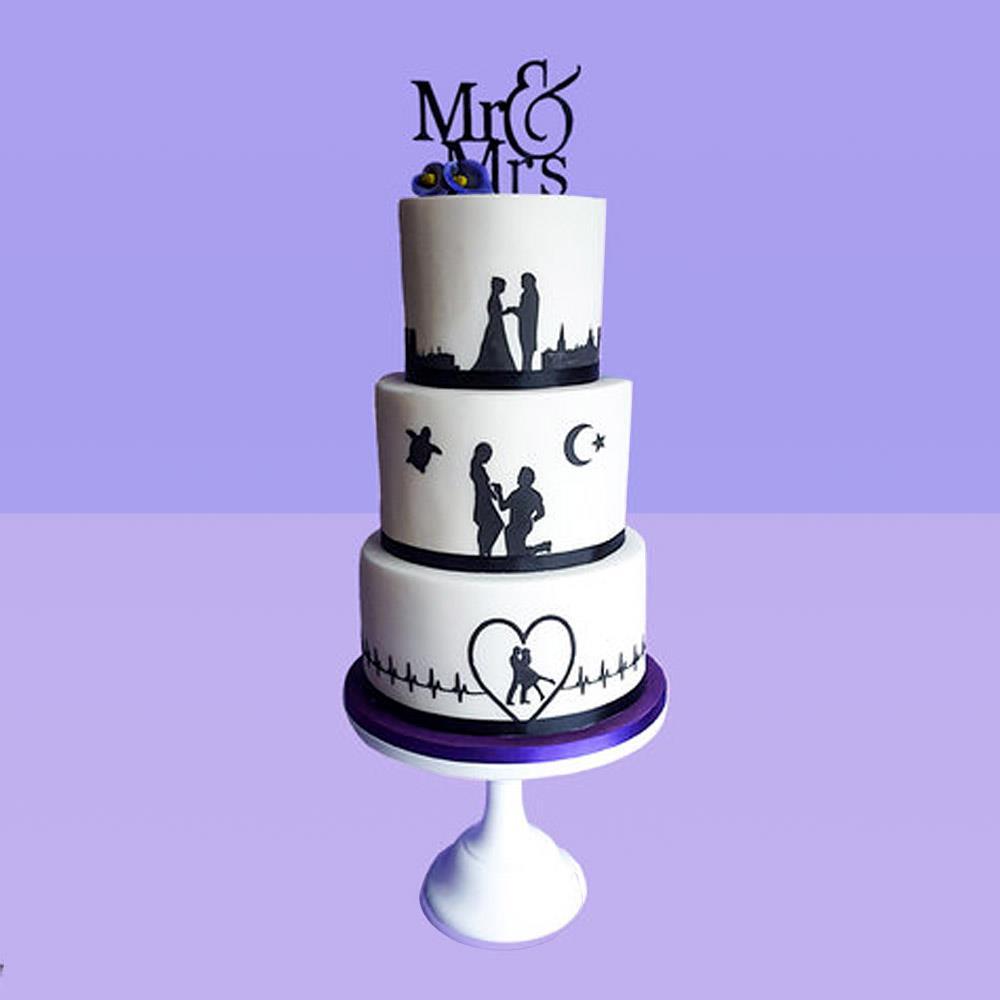 Order Two Tier Wedding Cake 2.5 Kg Online at Best Price, Free Delivery|IGP  Cakes