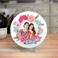 Love You Mom Glass Photo Stand - 2