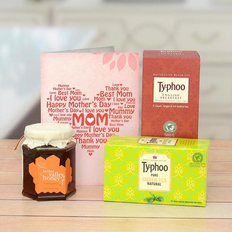 Herbal Honey, Tea & Love You Mom Card
