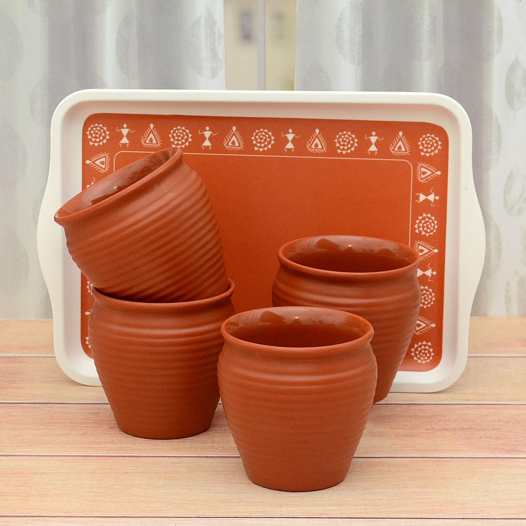 Terracotta Art Tea Set Kitchen & Tableware Gifts