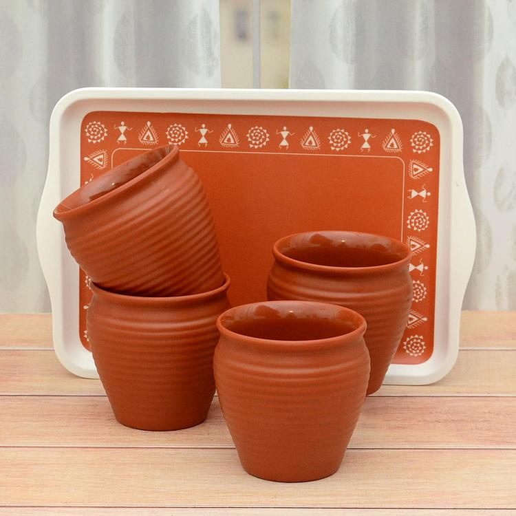 Terracotta Art Tea Set