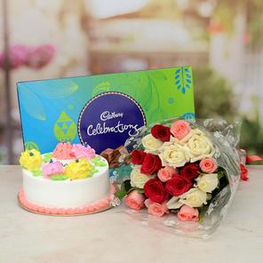 Roses, Cadbury & Cake Roses, Cadbury & Cake