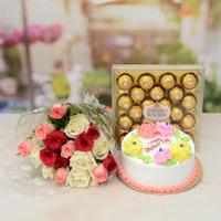 Ferrero Rocher, Roses & Cake