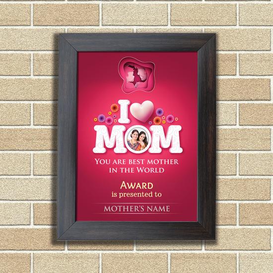 I Love Mom Personalized Certificate