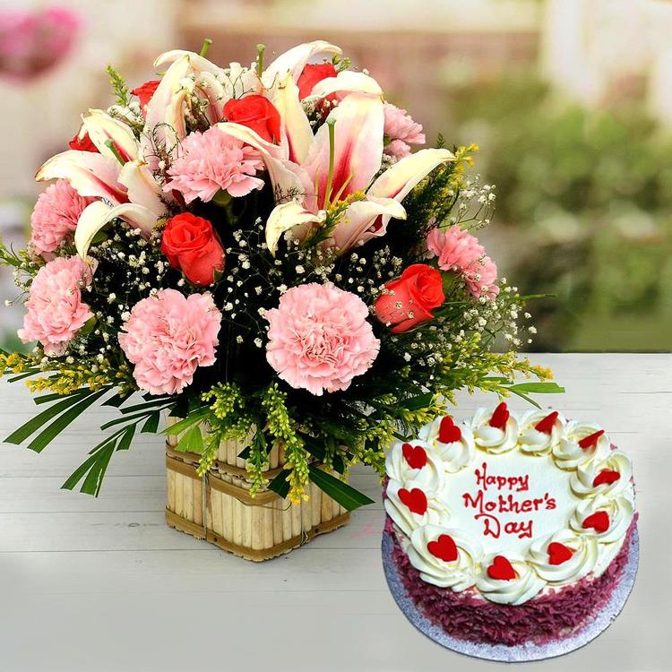 Carnations, Lilies & Cake