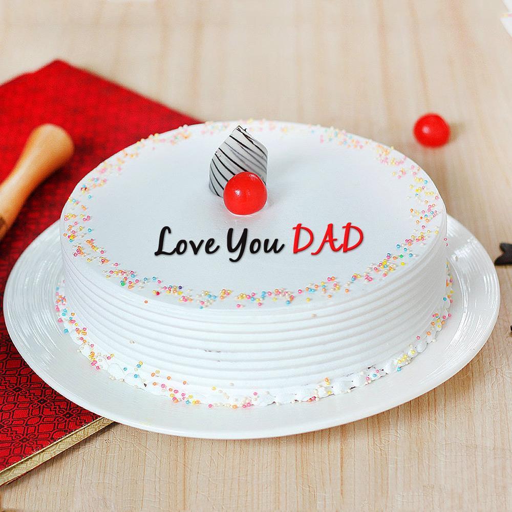Love You Dad Vanilla Cake