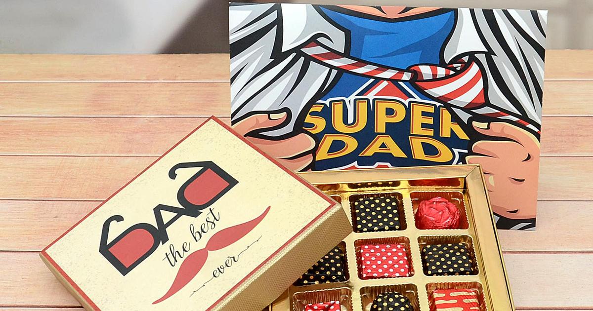 Super Dad Card Chocolate Box Father's Day Hampers