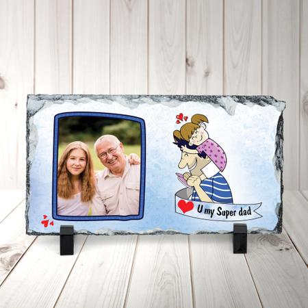 My Super Dad Personalized Rock