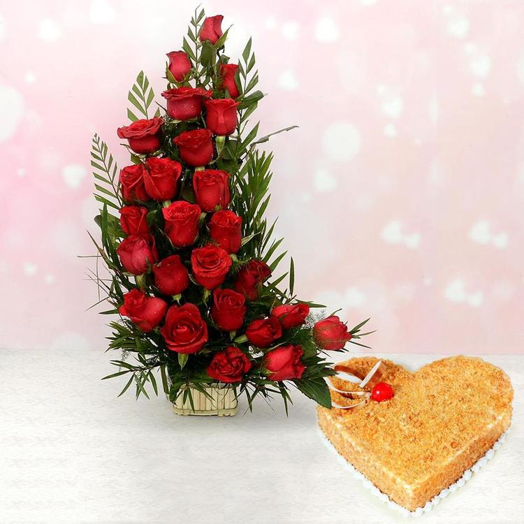 Butterscotch & Roses Basket