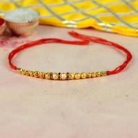 Multiple Golden Beads Rakhi