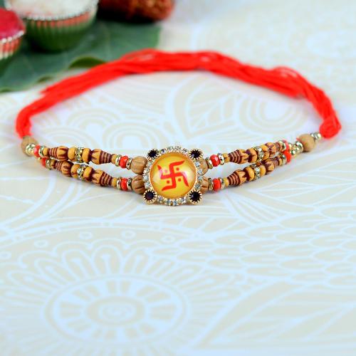 Crystal Swastik Rakhi