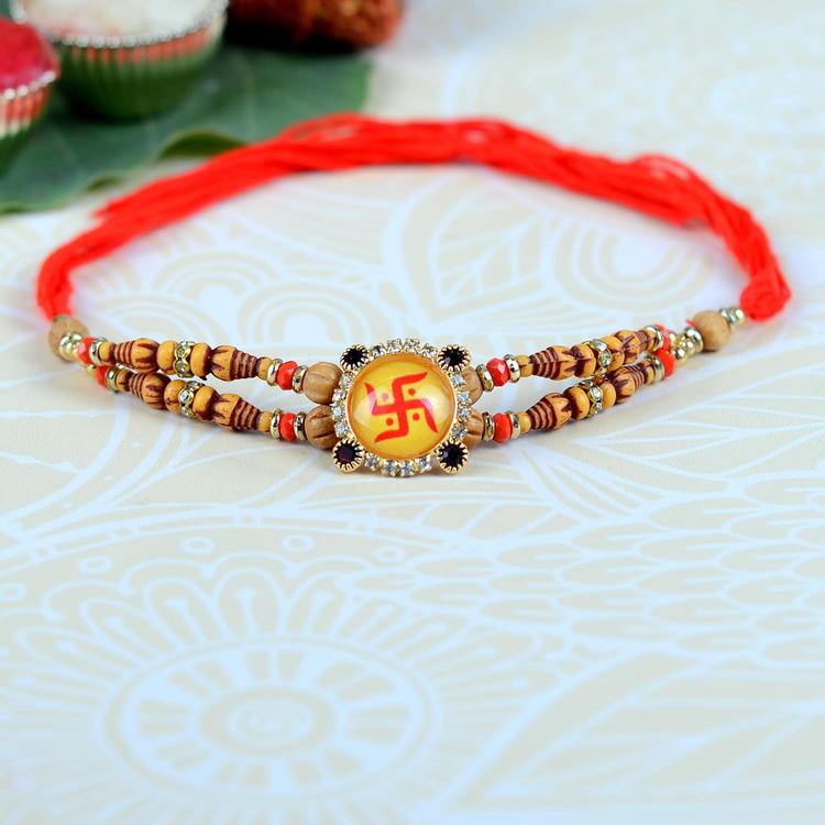 Crystal Swastik Rakhi