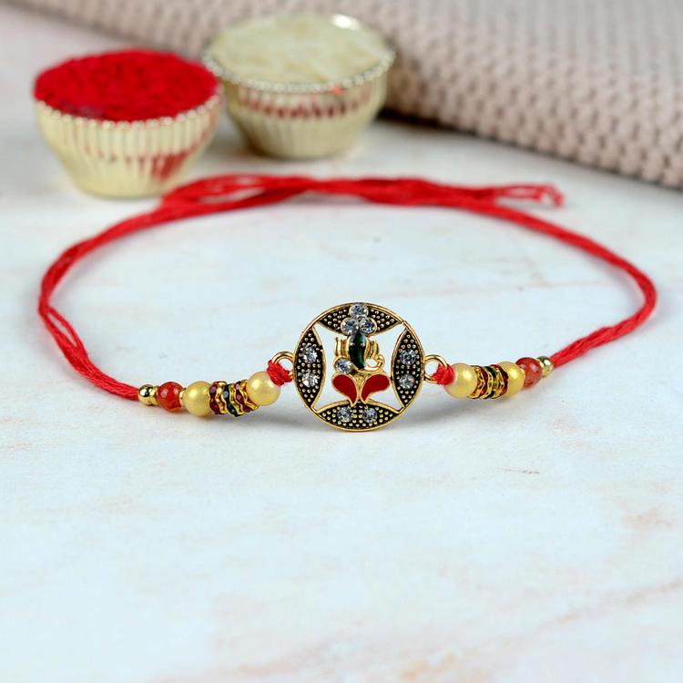 Red & Green Ganesh Rakhi