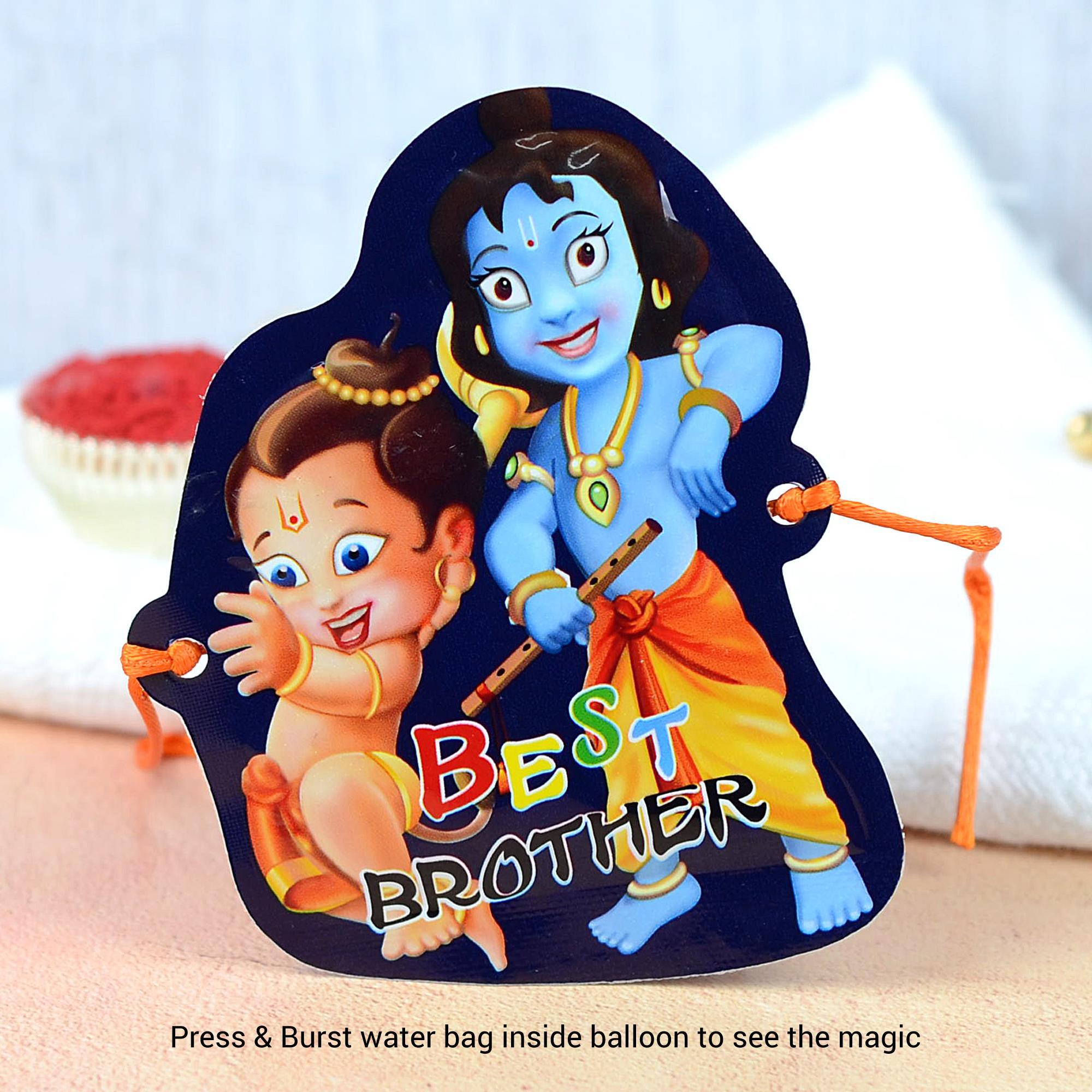 Krishna & Hanuman Balloon Kids Rakhi | Cartoon Character