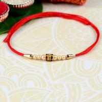 Simple Stones and Beads Red Rakhi 427