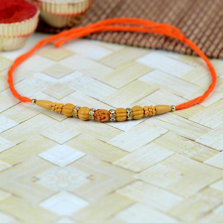 Om Swastik Ochre 316 Rakhi Orange