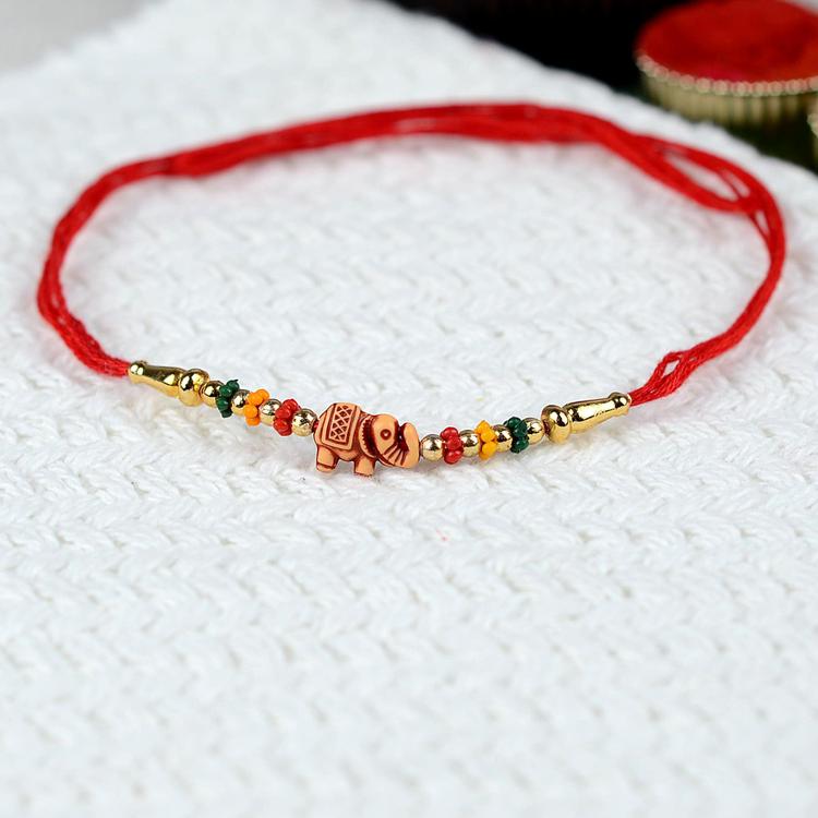 Small Elephant 435 Rakhi Red