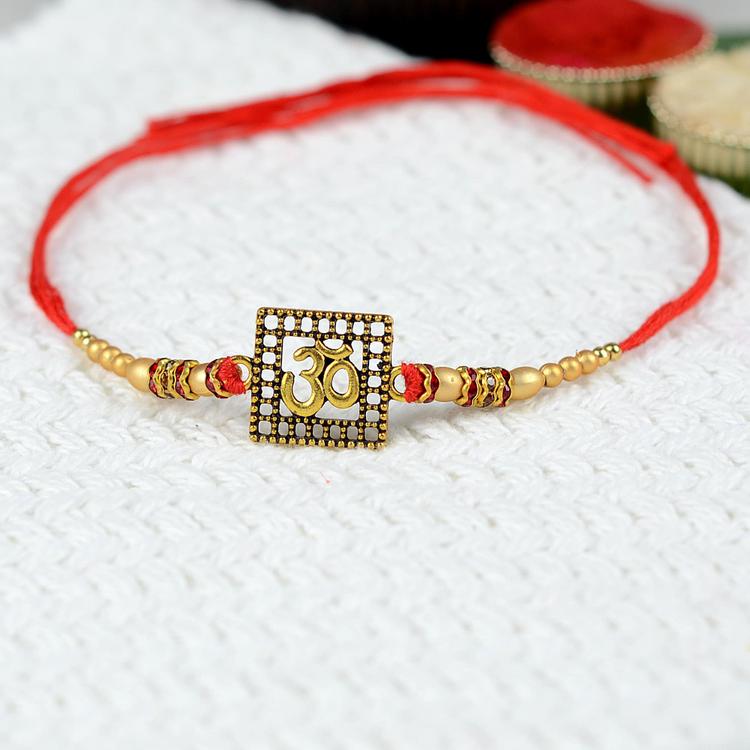 Exquisite Square Om Rakhi