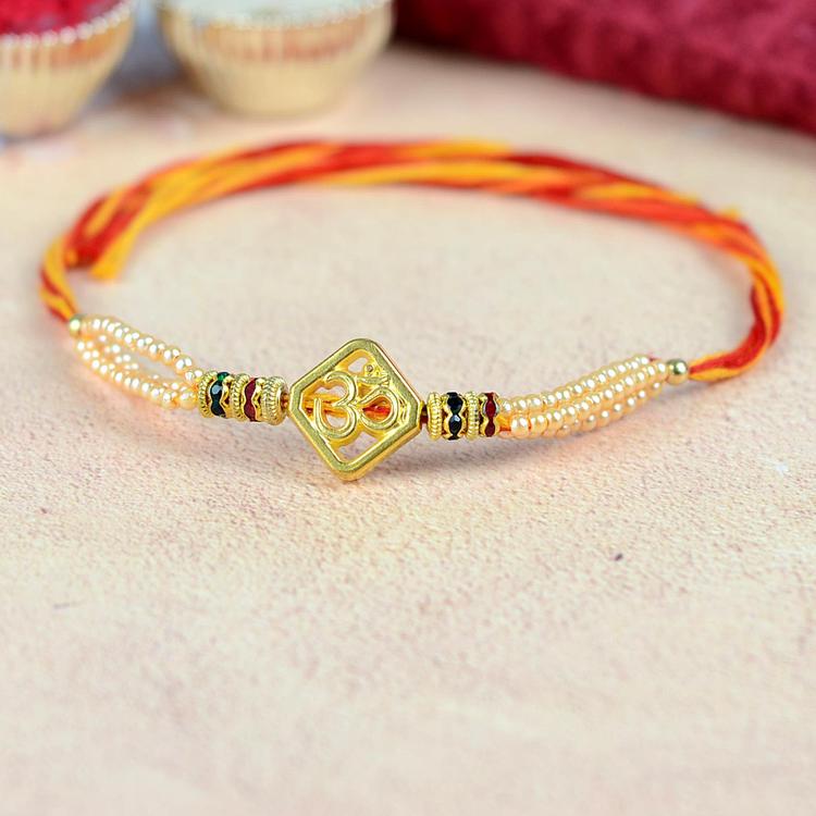 Golden Om Rakhi 461 Mauli