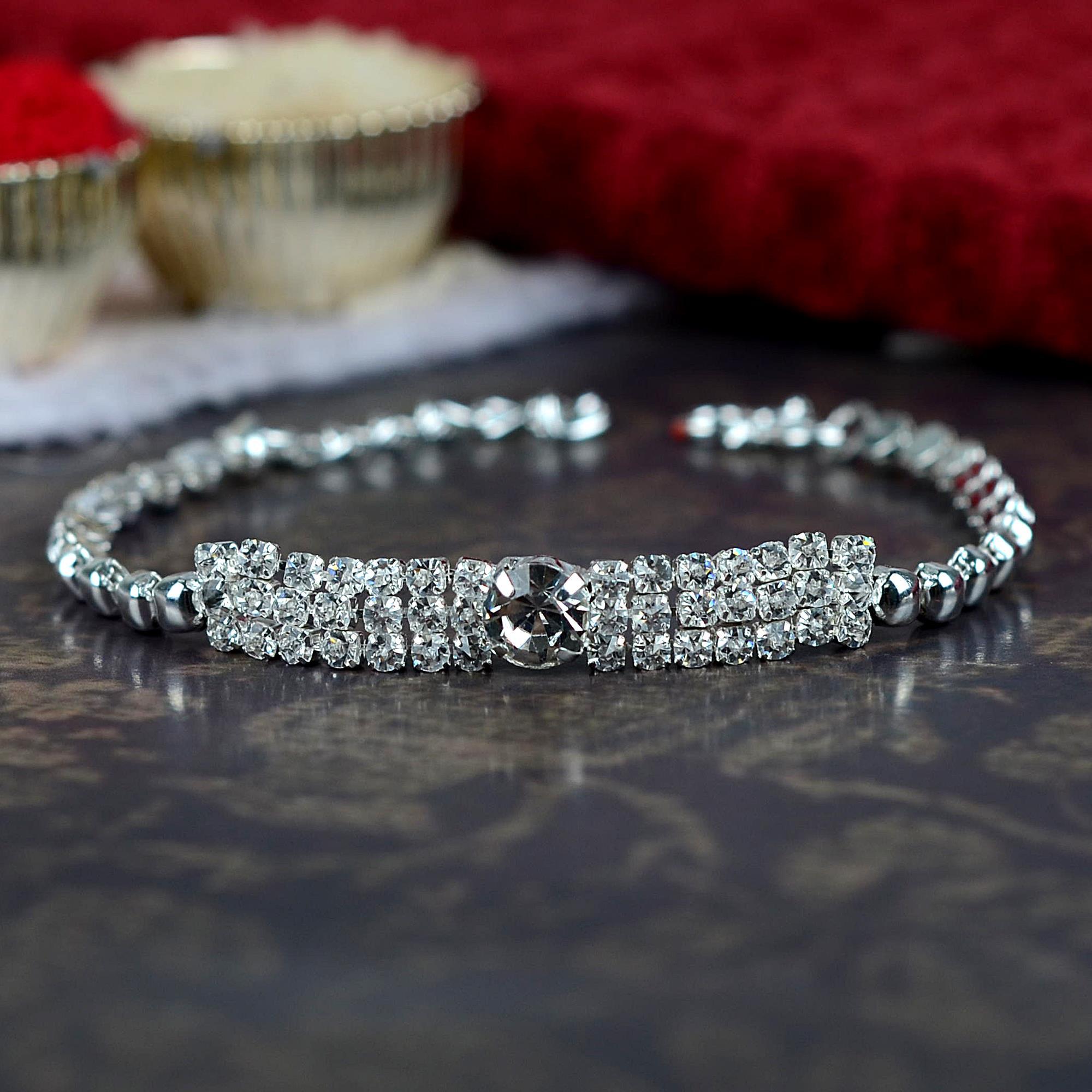 Buy Silver Rakhis for Women by Bergo Jewels Online  Ajiocom