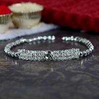 Solitaire Silver Bracelet Rakhi