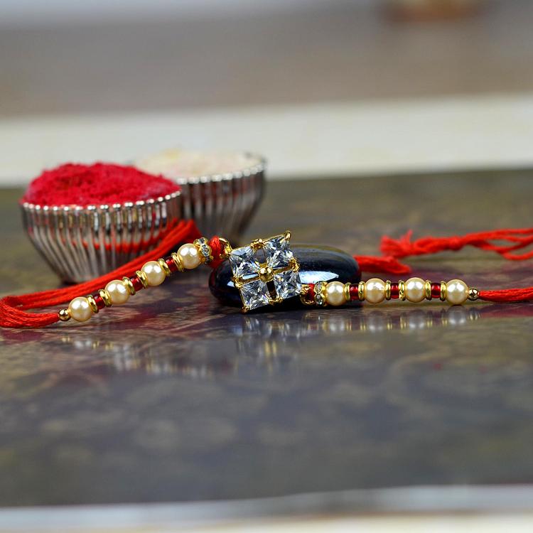 Four by Four Diamond Rakhi