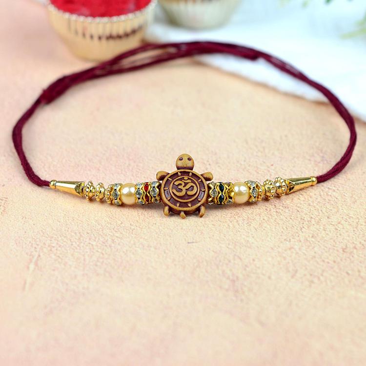 Om Tortoise 453 Rakhi Dori Maroon